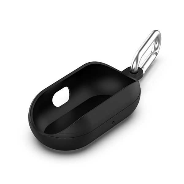 Samsung Galaxy Buds silikoneetui med krog - Sort Black