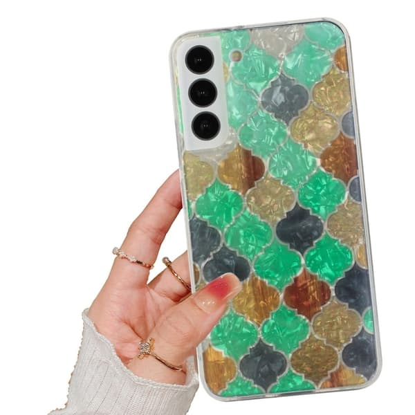 Deco Samsung Galaxy S22 Plus Etui - Green Splicing Green
