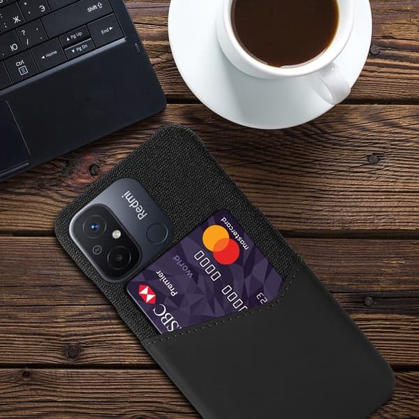 Bofink Xiaomi Redmi 12C Kort Cover - Sort Black