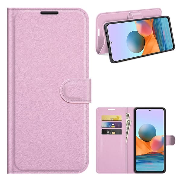 Classic Xiaomi Redmi Note 10 Pro Flip Etui - Lyserød Pink