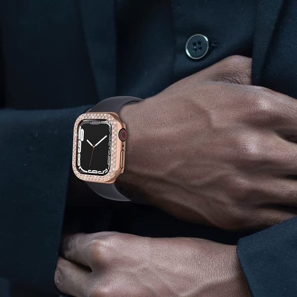Apple Watch SE 2022 (40 mm) strassdekorationsfodral - Roséguld Rosa