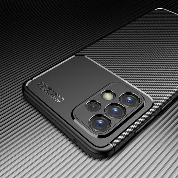 Carbon Shield Samsung Galaxy A73 Suojakotelo - Musta Black