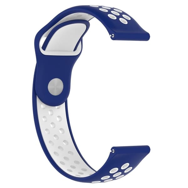 Fossil Q Marshal Gen 2 klockarmband silikon för smartklocka dubbelfärgad - Blå och vit Vit