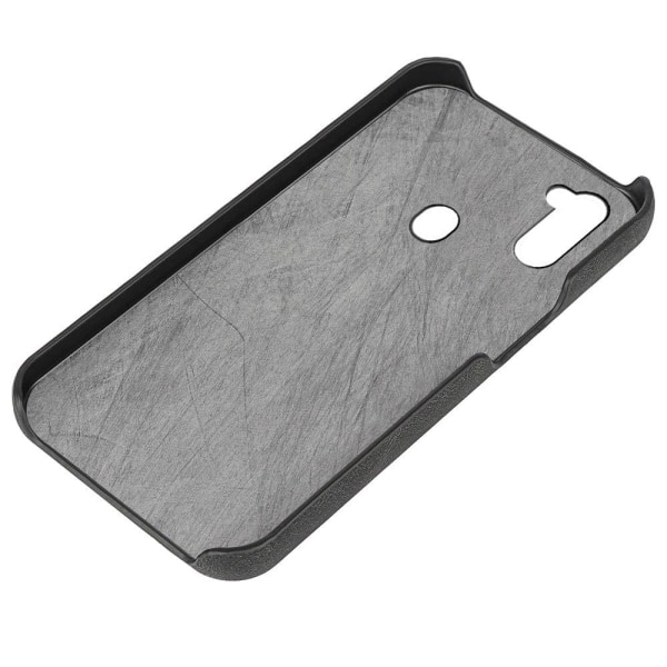 Stötsäkert läderfodral med oval kickstand för Samsung Galaxy M11 / A11 - Lila Lila