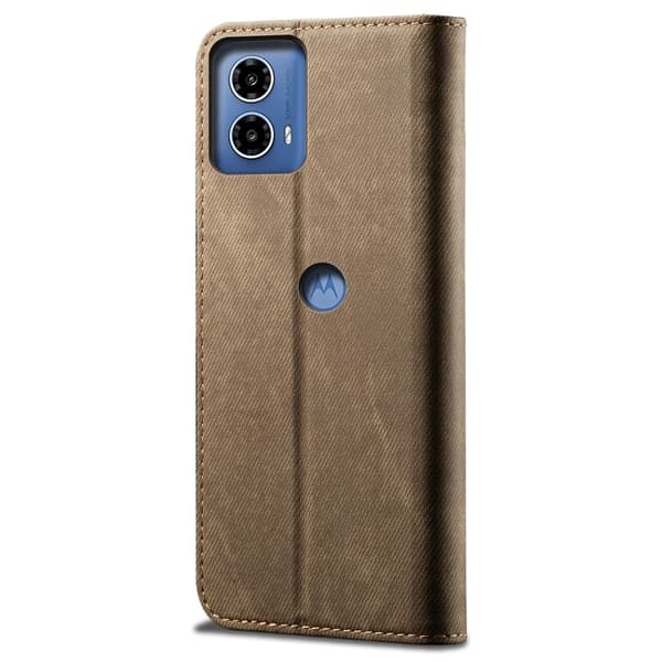 Jeans Motorola Moto G34 flip case - Khaki Brown