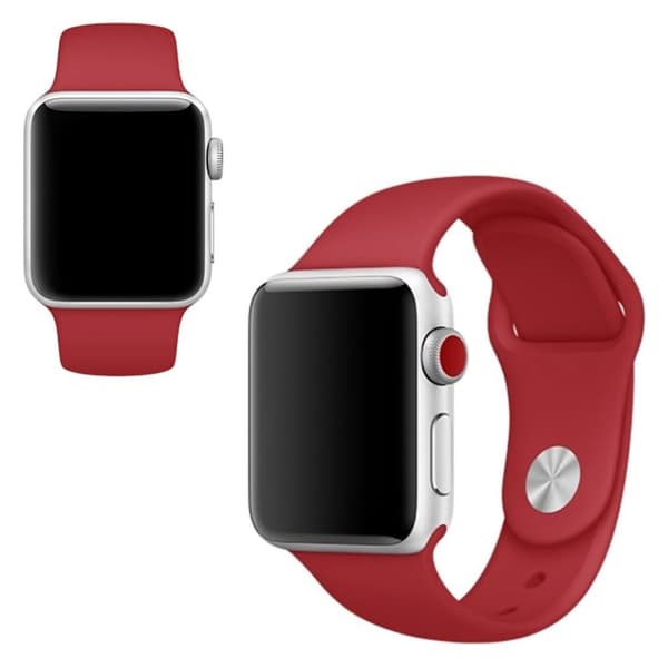 Apple Watch Series 5 40mm single farve silikone Urrem - Rose Rød Red