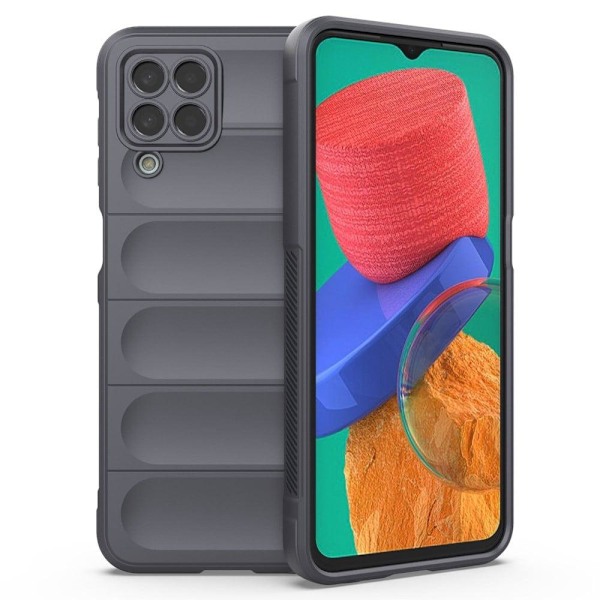 Mjukt greppformat Samsung Galaxy M33 5G skal - Silver/Grå Silvergrå
