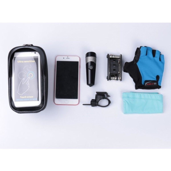 WHEEL UP waterproof cycling bag + touch screen view - Black Black