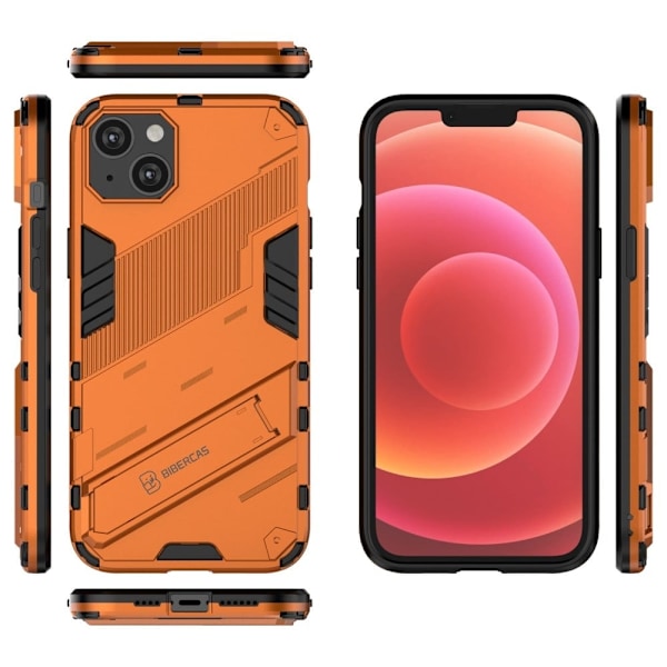 Shockproof Hybrid Suojakuori With A Modern Touch For iPhone 14 Plus - Oranssi Orange