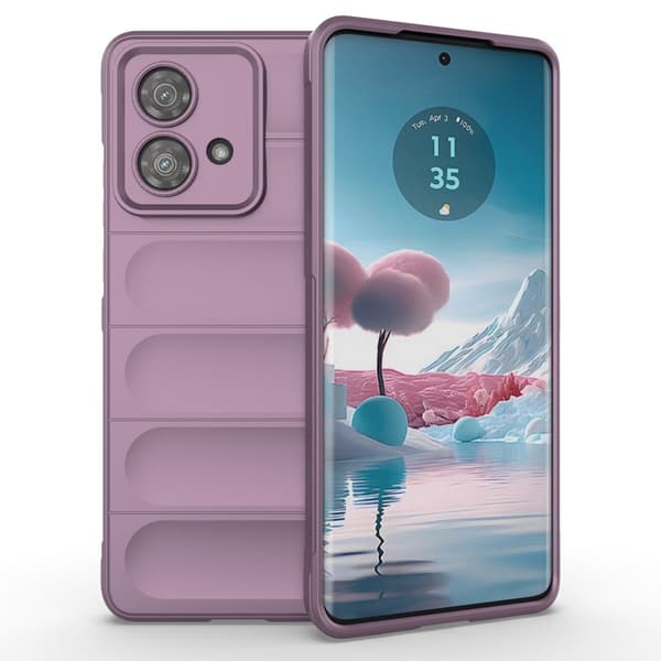 Mjukt greppformat Motorola Edge 40 Neo skal - Lila Lila