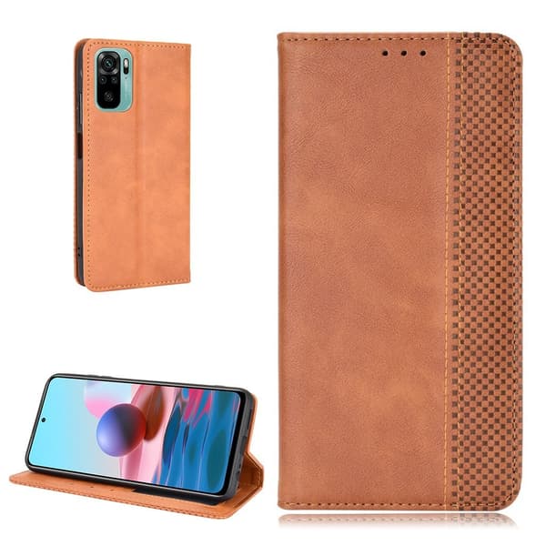Bofink Vintage Xiaomi Redmi Note 10S Lær Etui - Brun Brown
