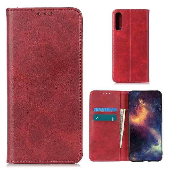 Wallet-style ægte Læder Flipcase til Sony Xperia 5 Ii - Rød Red
