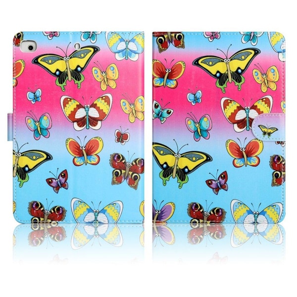 iPad Mini (2019) mønster læder flip etui - sommerfugle Multicolor