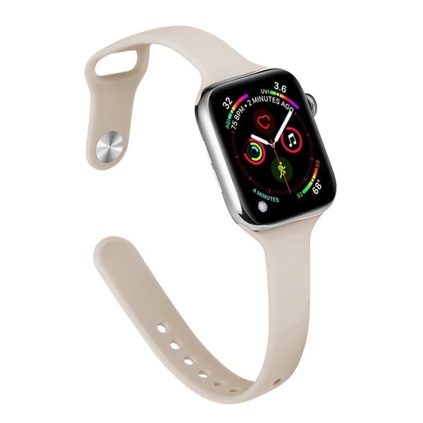 Apple Watch 49mm / 45mm / 44mm / 42mm slanke silikonearmbånd - Stjernelys Brown