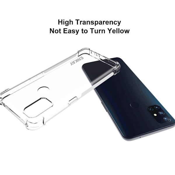 ENKAY klart faldsikkert etui til OnePlus Nord N10 5G Transparent