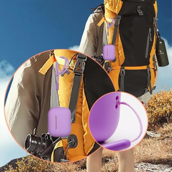 AirPods Pro 2 silikonfodral med förvaringslåda och hållare - Grön Grön