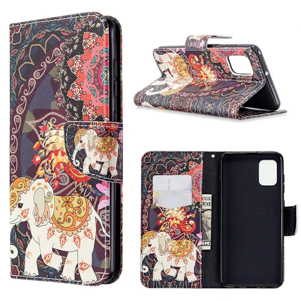 Wonderland Samsung Galaxy A31 kotelot - Malanda ja norsu Multicolor