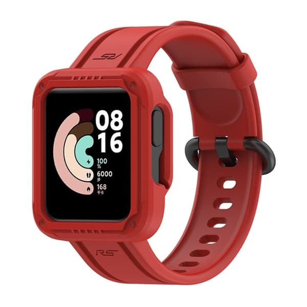 Suojaava silikoninen ranneke Xiaomi-kellolle - Punainen Red