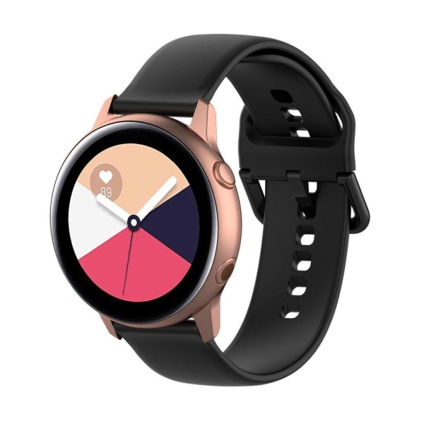 Samsung Galaxy Watch Active durable silicone watch band - Black Svart