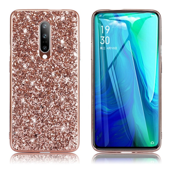Glitter OnePlus 8 deksel - Rose Gull Pink
