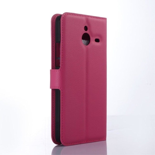 Moen Microsoft Lumia 640 XL Nahkakotelo Korttitaskuilla - Kuuma Pink