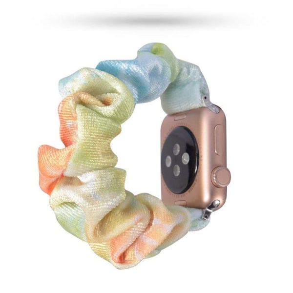 Apple Watch Series 5 40mm mönster trasa klockarmband - blå / grö multifärg