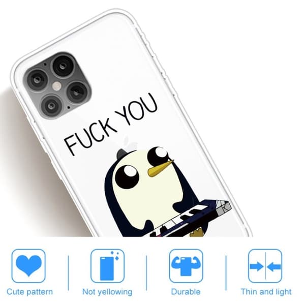 Deco iPhone 12 Pro Max Etui - Pingvin White