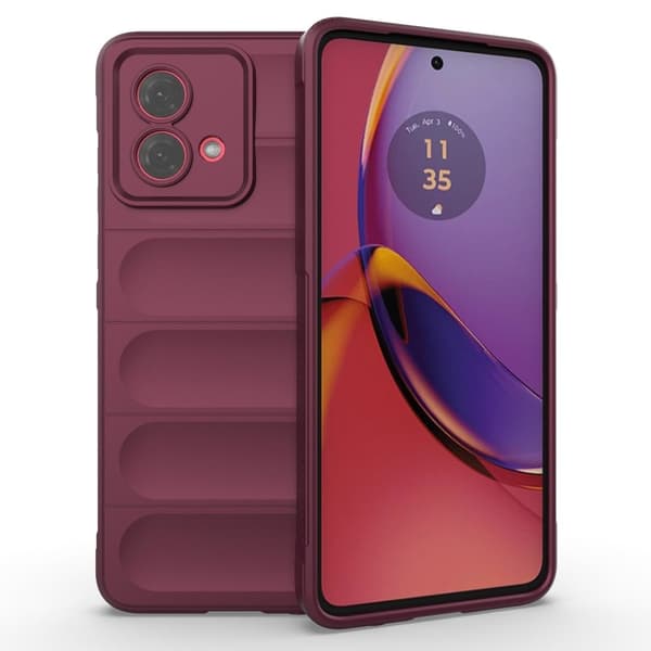 Mjukt greppformat Motorola Moto G84 skal - Röd Röd