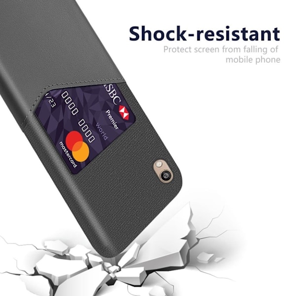 Bofink Huawei Y5 2019 Card cover - Grå Silver grey
