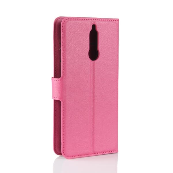 Huawei Mate 10 Lite Etui laget av kunstlær og silikon - Rosa Pink