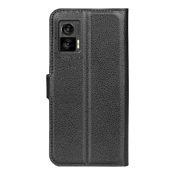 Klassisk Motorola Edge 30 Neo Flip Etui - Sort Black