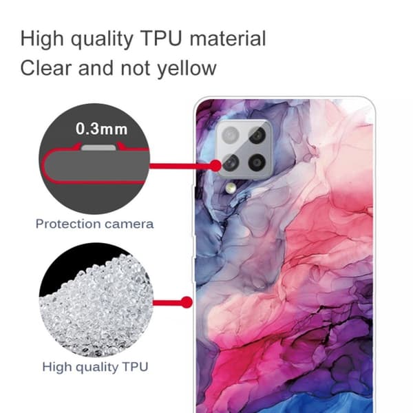 Marble Samsung Galaxy M62 / F62 Etui - Aqueous Vibrant Mønster Multicolor