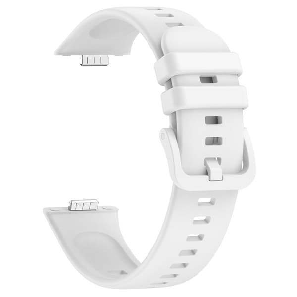 Huawei Watch Fit 3 Replacement Wrist bandsoft Silicone Watch Strap - White Vit