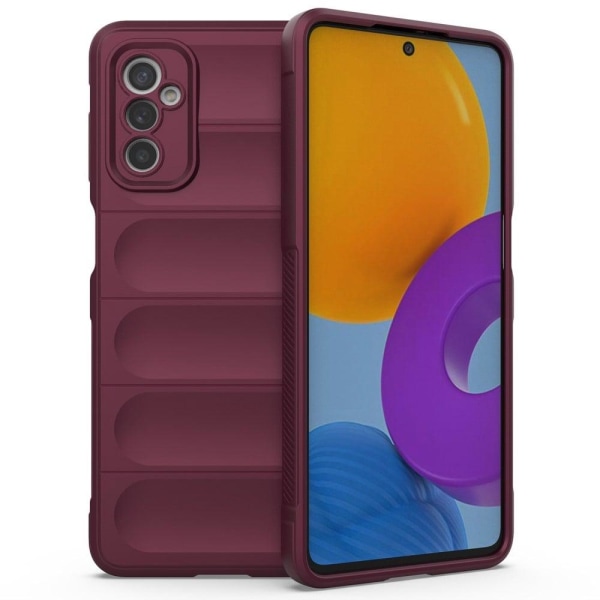 Pehmeä kahva muotoiltu kuori Samsung Galaxy M52 5G - Viininpunainen Red