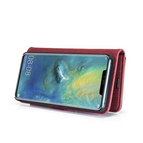 DG.MING Huawei Mate 20 Pro aftageligt split læder etui - Rød Red
