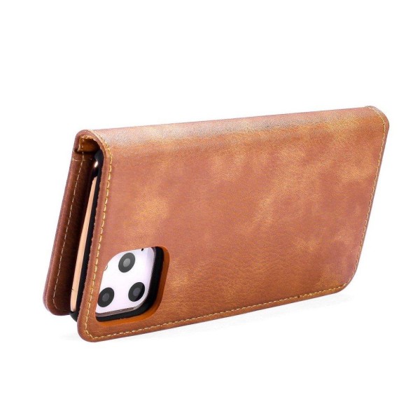 DG.MING iPhone 11 Pro Max 2-in-1 Wallet kotelot - Ruskea Brown