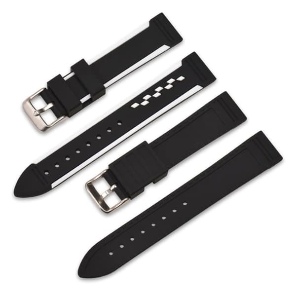Ticwatch Pro kaksivärinen silikonikellonauha - Valkoinen White