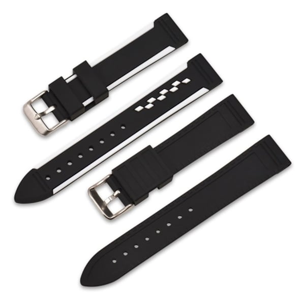 Ticwatch Pro tofarvet silikone Urrem - Hvid White