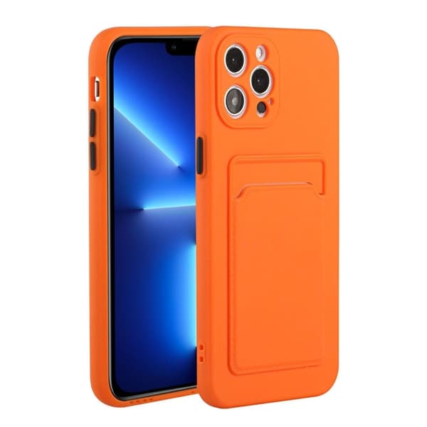 iPhone 13 Pro skal med korthållare - Orange Orange