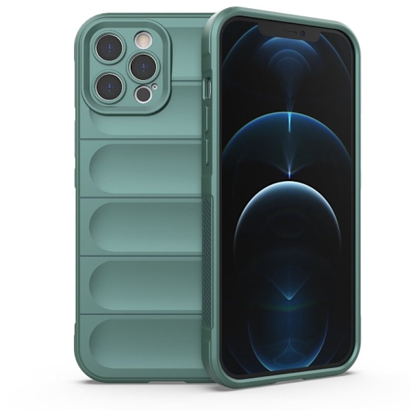 Mjukt greppformat iPhone 12 Pro Max skal - Grön Grön
