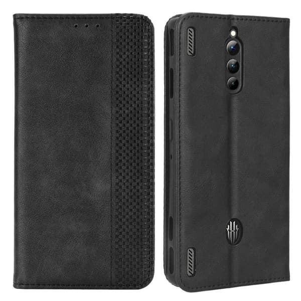 Bofink Vintage ZTE nubia Red Magic 8 Pro Plus / 8 Pro Nahkakotelo - Musta Black