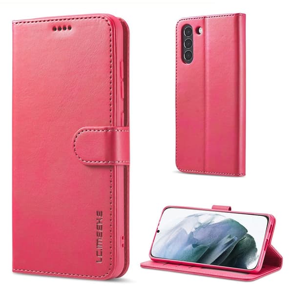 LC.IMEEKE Samsung Galaxy S21 FE flip etui - Pink Pink