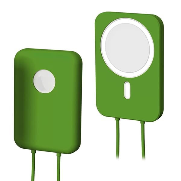 Apple MagSafe Charger ensfarget silikondeksel - Mørkegrønn Green