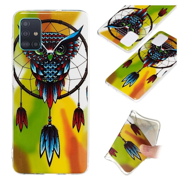 Deco Samsung Galaxy A51 kotelot - Pöllö Unensieppari Multicolor