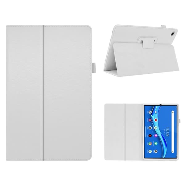 Lenovo Tab M10 HD Gen 2 läderfodral med litchi-textur - Vit Vit
