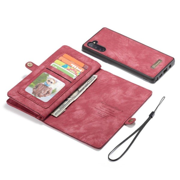 CaseMe 2-i-1 Samsung Galaxy Note 10 fodral med plånbok - Röd Röd