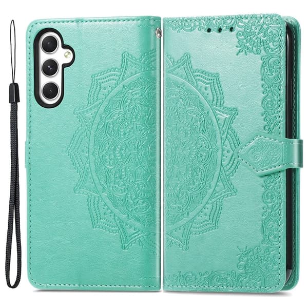 Mandala Samsung Galaxy A35 læderetui - Mint Grøn Green