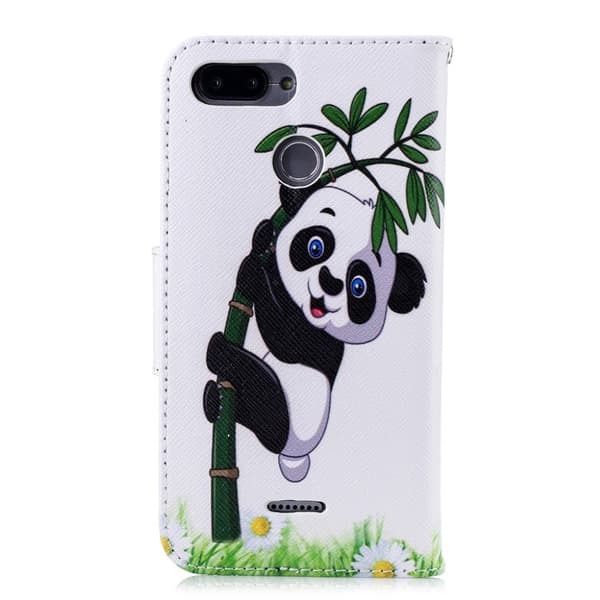 Xiaomi Redmi 6 mobilfodral syntetläder silikon stående plånbok tryckmotiv - Underbar panda multifärg