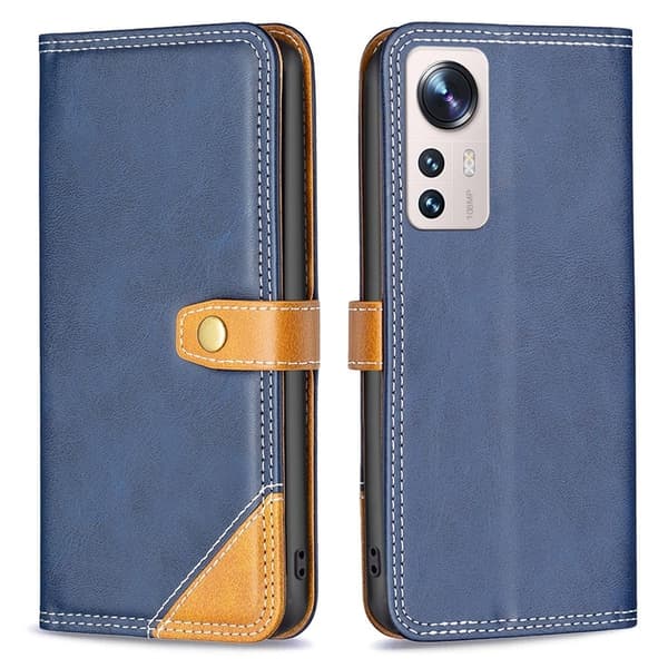 BINFEN tofarget læretui for Xiaomi 12 Lite - Blå Blue