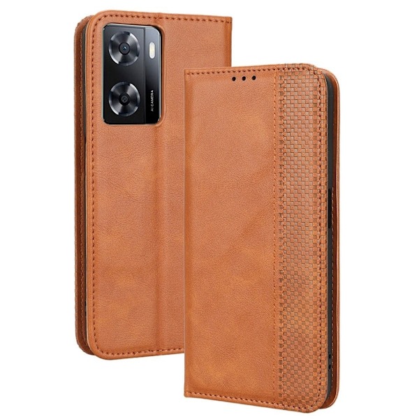 Bofink Vintage läder Oppo A57 (2022) fodral - Brun Brun
